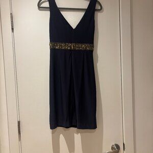 Anne Klein Side Ruched Sleeveless Dress